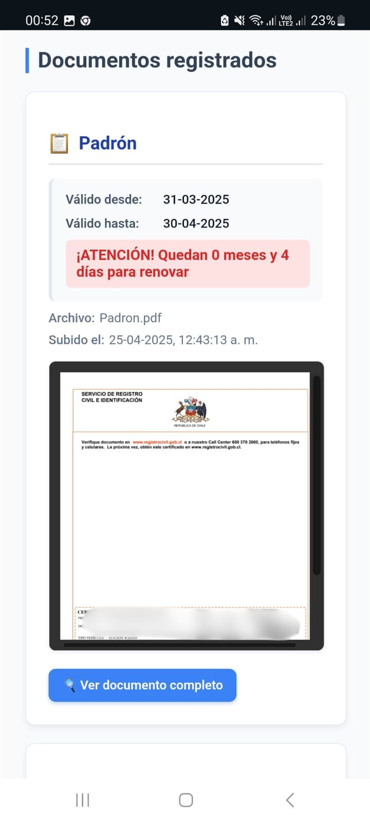 Uso DigitalDocs en celular